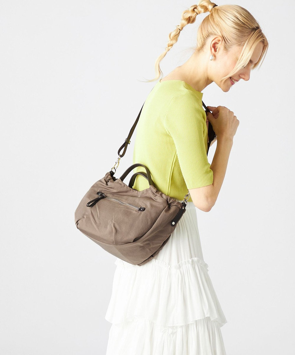 LA BAGAGERIE 【MONICA】サイドギャザー2WAYトートバッグ Sサイズ 