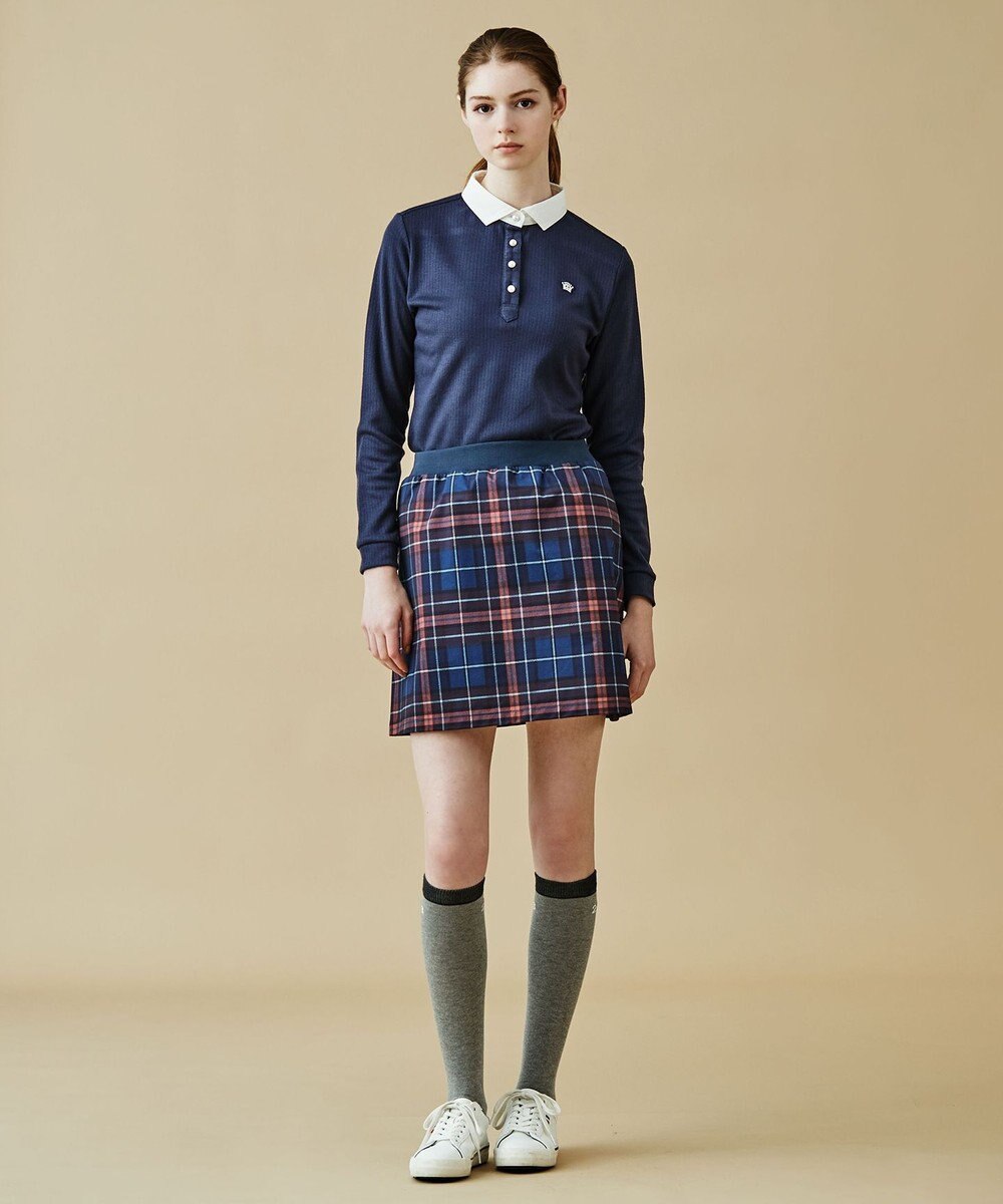 23区GOLF クラシカルで上品！【WOMEN】【ストレッチ・撥水】チェック柄 台形スカート 
