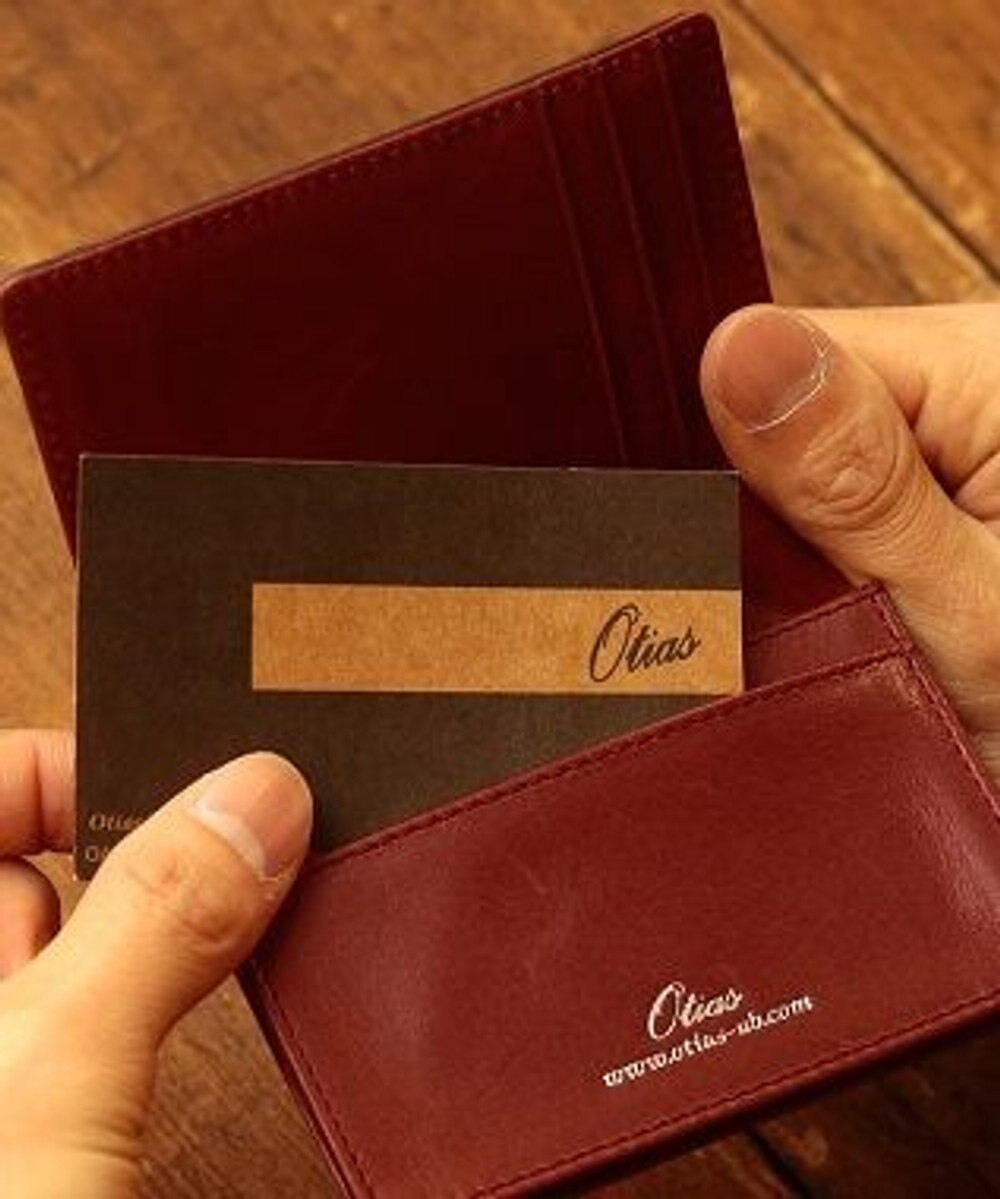 UNBILLION Otias コードバン調牛革バイカラーカードケース 