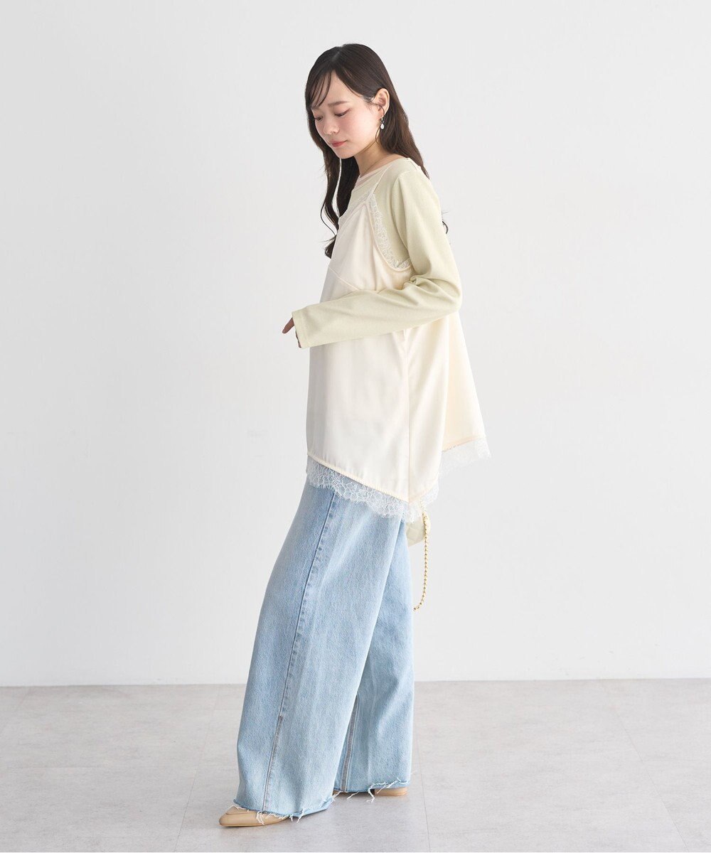 earth music&ecology 【予約】ランジェリーライクレースキャミ 