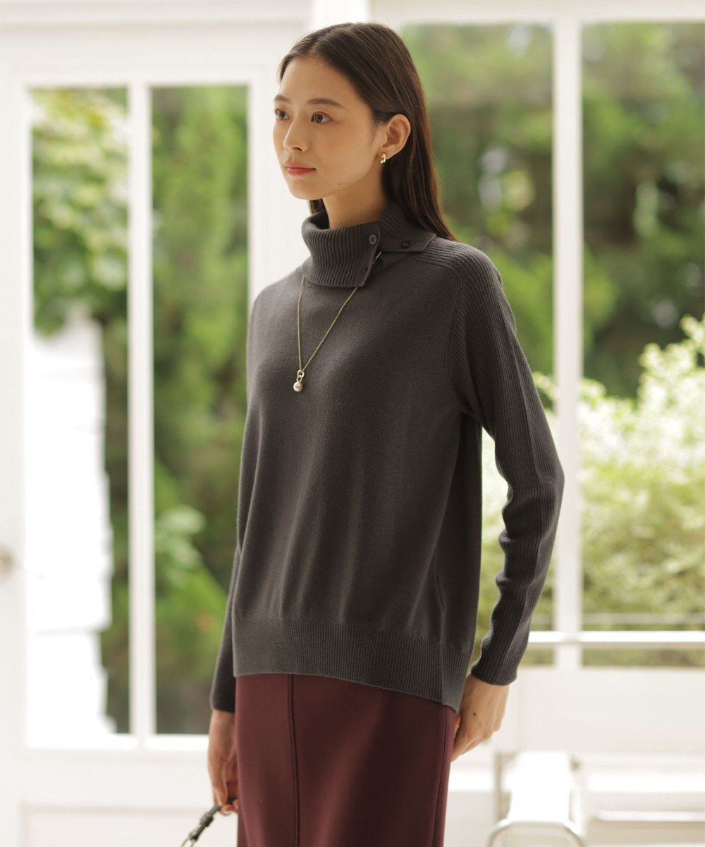 J.PRESS LADIES リングデザインパール ネックレス 