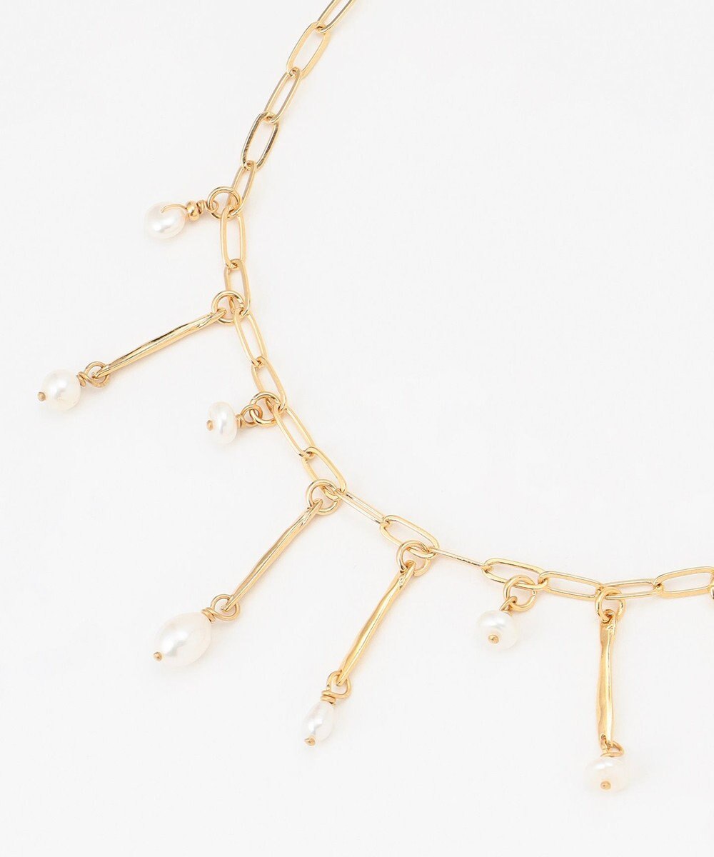 自由区 【VELATTI】Links short チェーン with 淡水パール ネックレス 