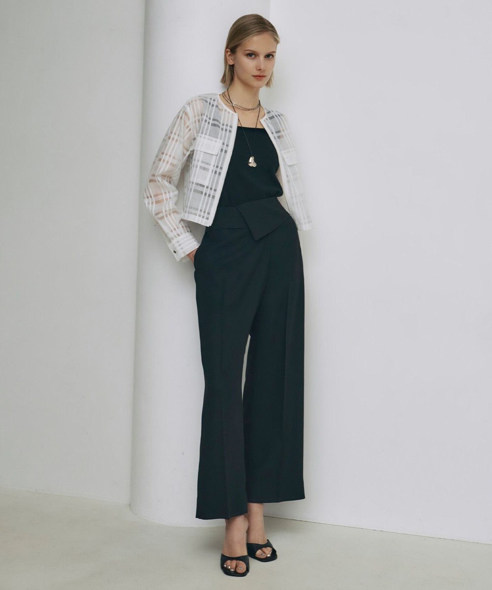 ICB 【洗える】シアードビーチェックブルゾン 