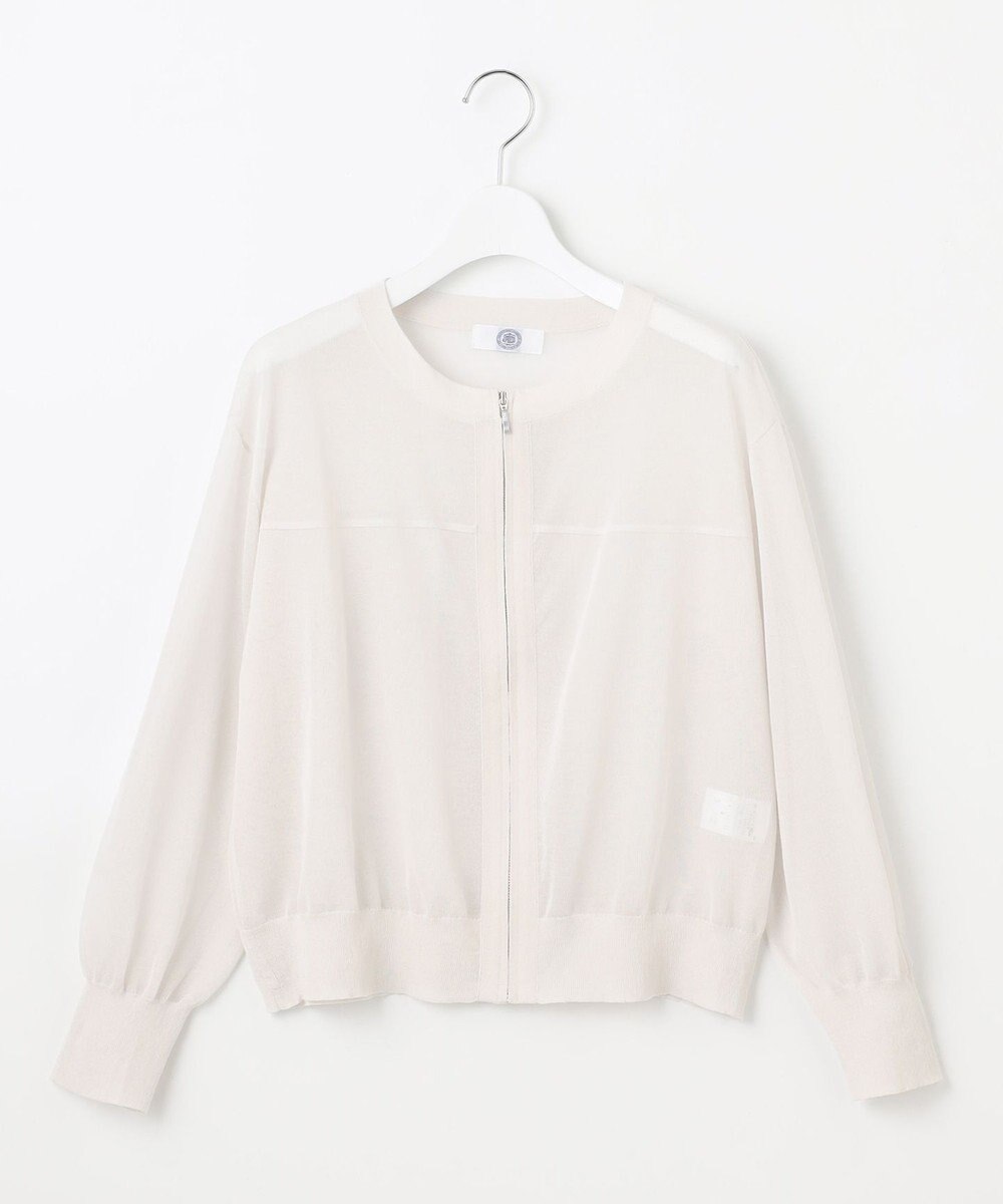 J.PRESS LADIES 【洗える】SHEER LIGHT ニット ブルゾン 