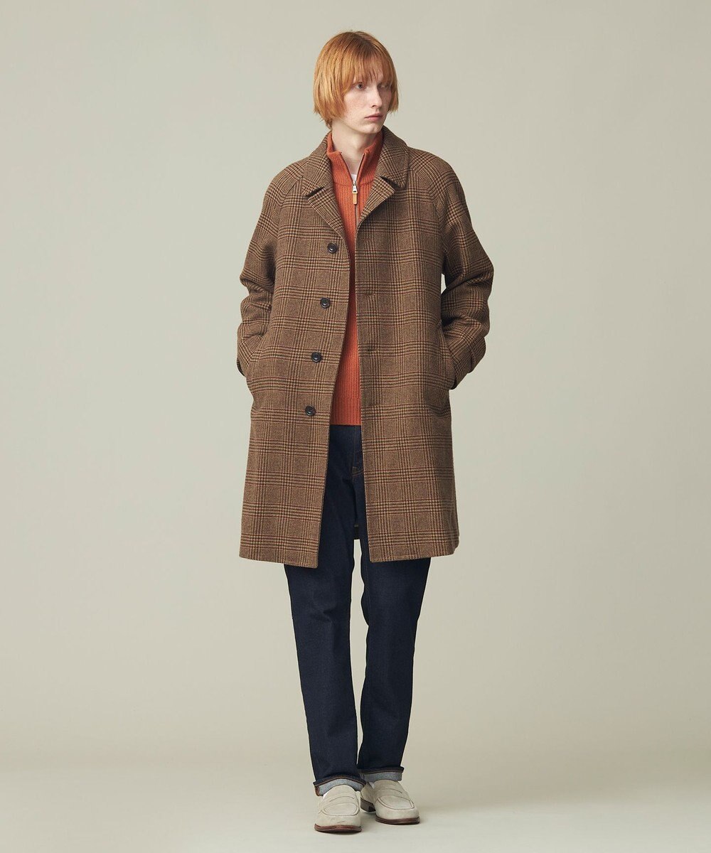 J.PRESS MEN 【Cash Lamb's Wool】畔編みハーフジップ ニット 