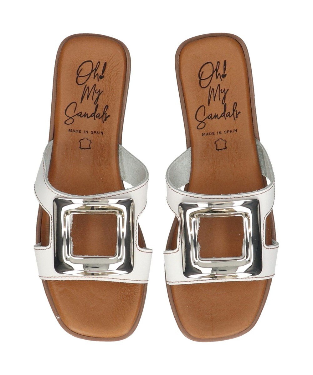 INTER-CHAUSSURES 【Oh my Sandals】メタルバックルフラットサンダル 