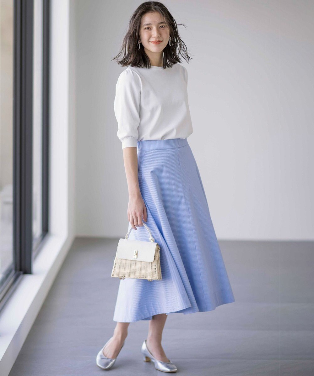 組曲 S 【UVケア・接触冷感】MINA 6分袖ニットプルオーバー 