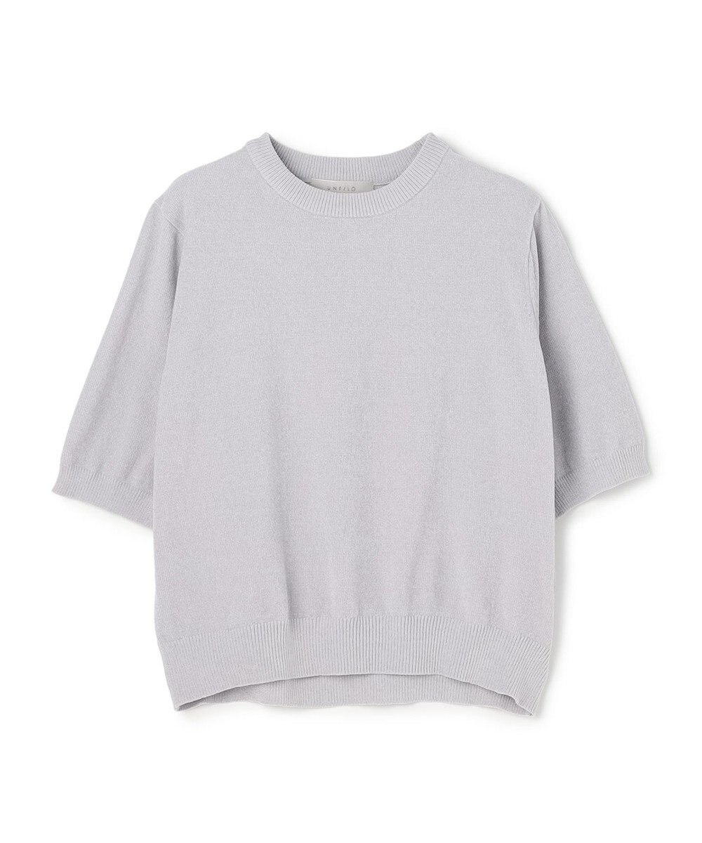 UNFILO L ベロアモール ハーフスリーブニット 