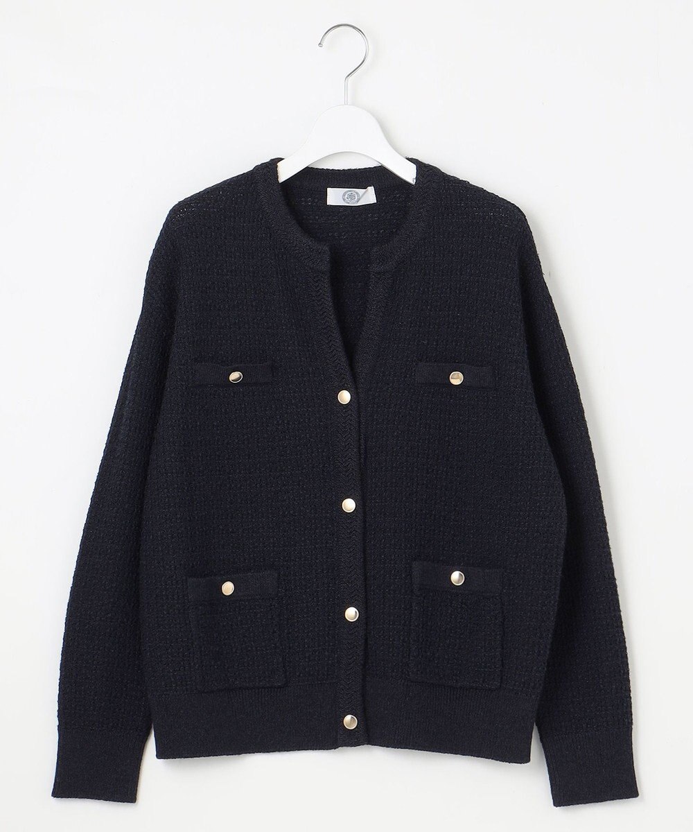 J.PRESS LADIES L 【洗える】DAILY TWEED ニット アウター 