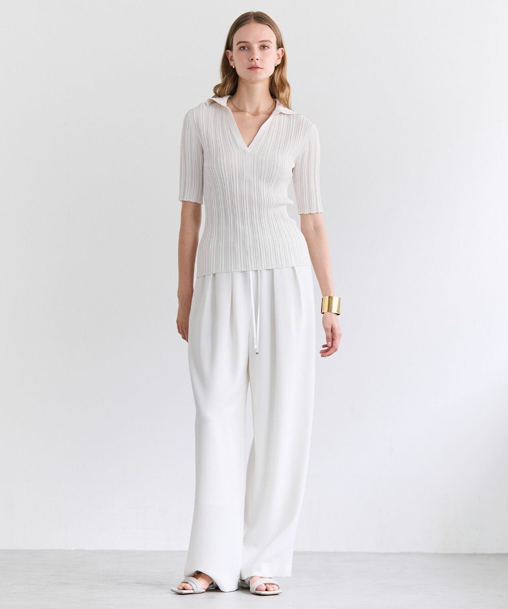 BEIGE， RUE / ドライタッチイージーセミワイドパンツ 