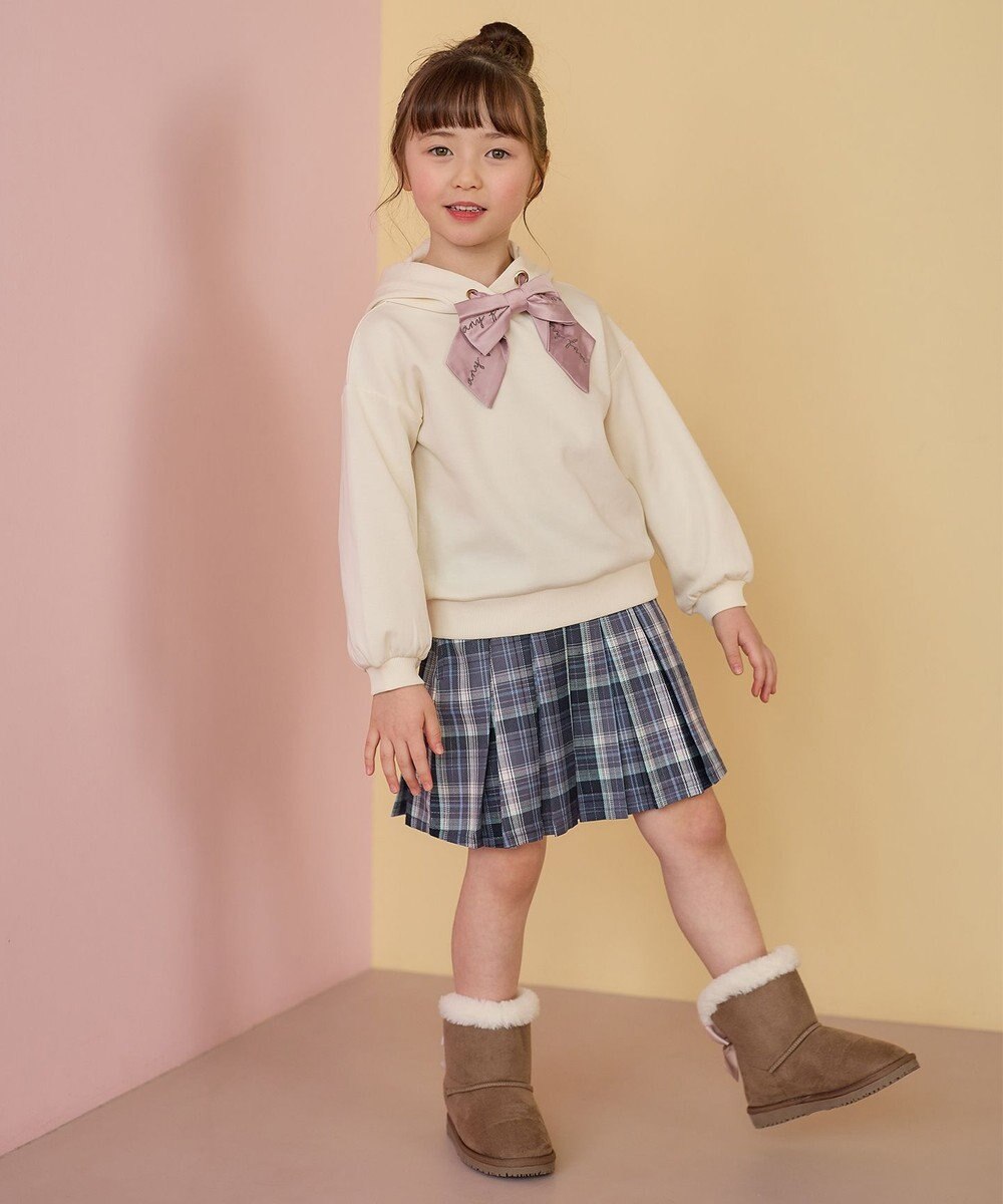 ANY KIDS フード付き ダンボール トレーナー 