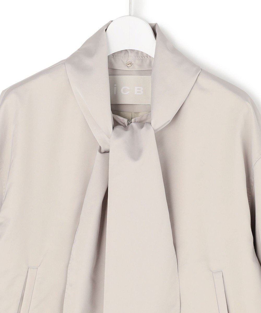 ICB 【2WAY】 ダルグロッシーサテン ボウタイ付きブルゾン 