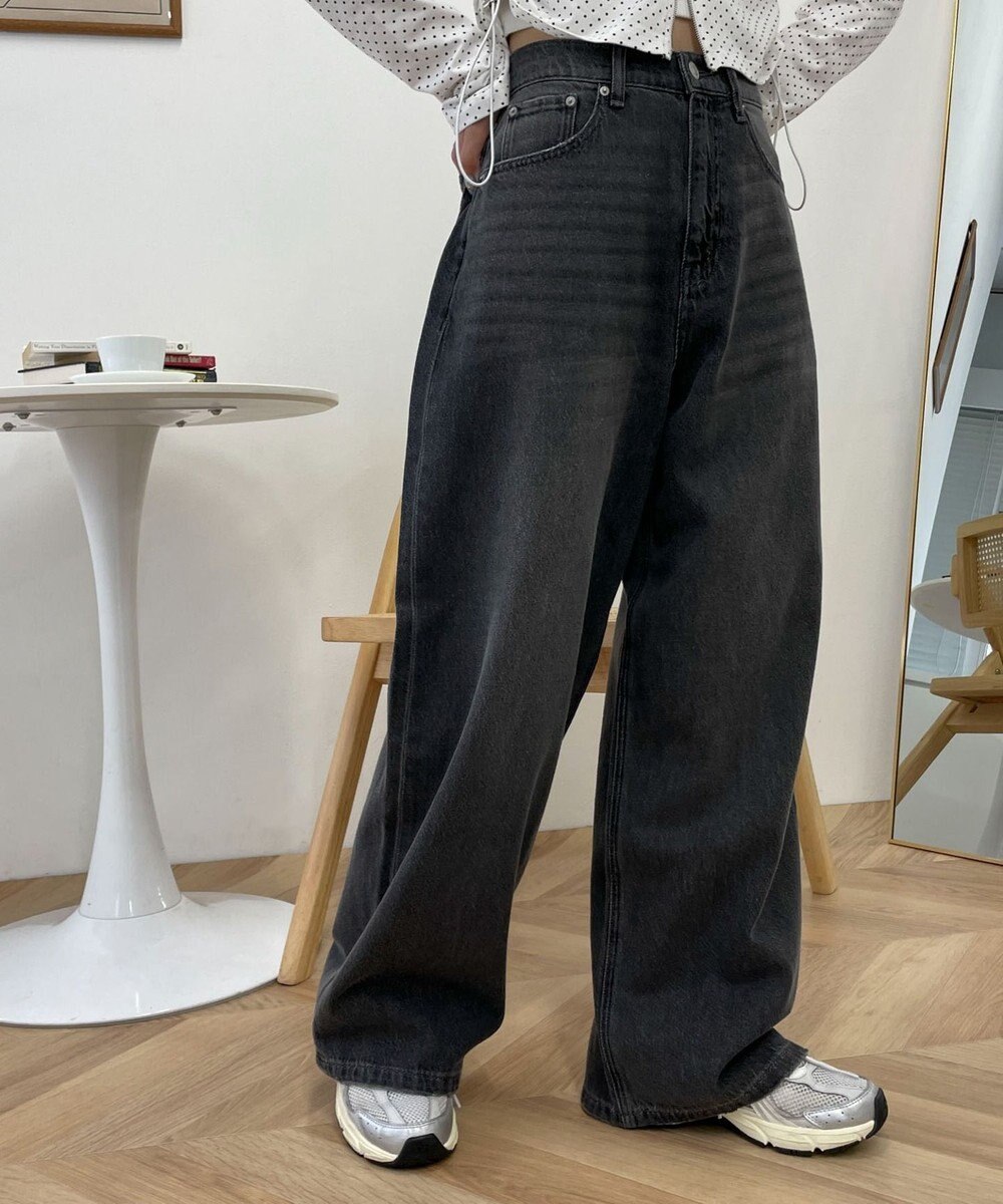 WEGO サマーデニムルーズワイドパンツ 