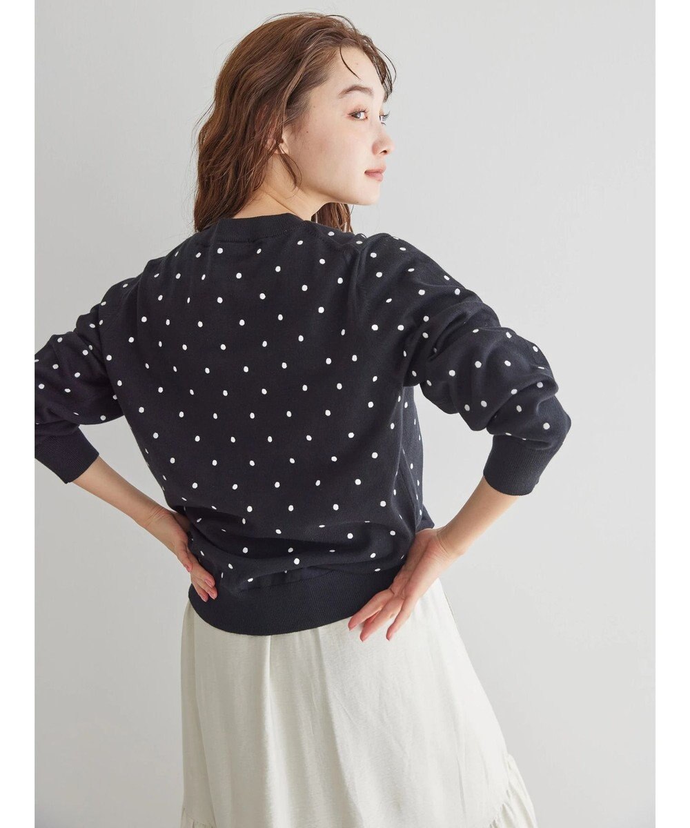 AMERICAN HOLIC Ｄｏｔモックネックニットカーディガン 