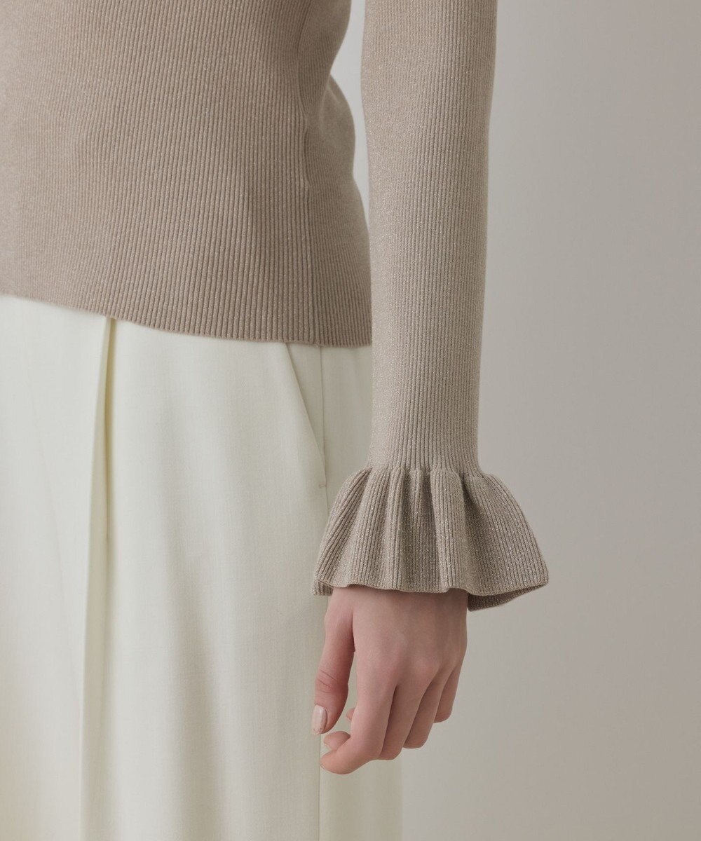 GRACE CONTINENTAL ラメリブニットトップ 