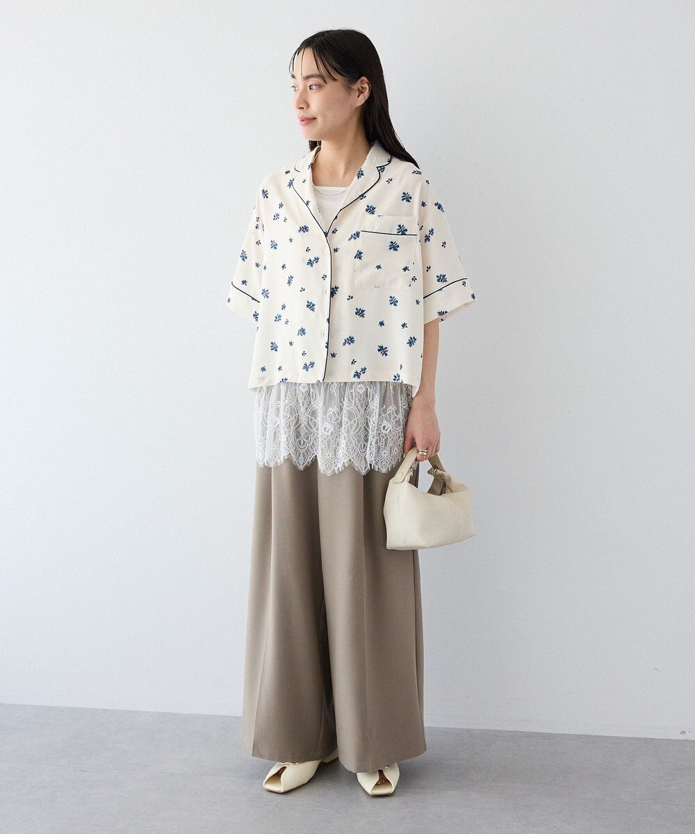 CRAFT STANDARD BOUTIQUE ボタニカルプリントオープンカラーシャツ 