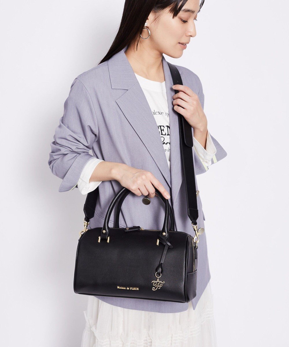 Maison de FLEUR マットワイドボストンバッグ 