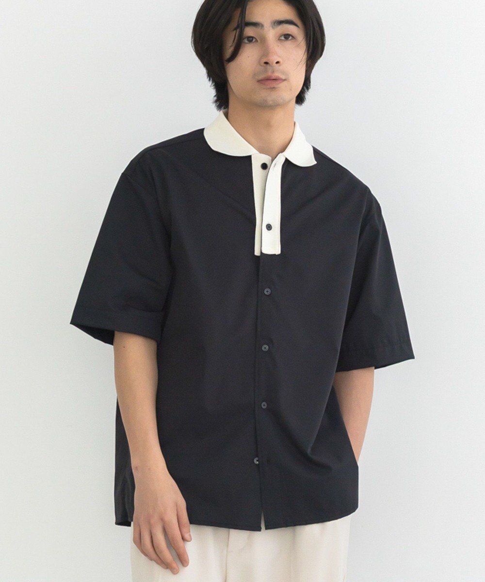 CRAFT STANDARD BOUTIQUE 【クールドライ】バイカラーニット衿ポロシャツ 