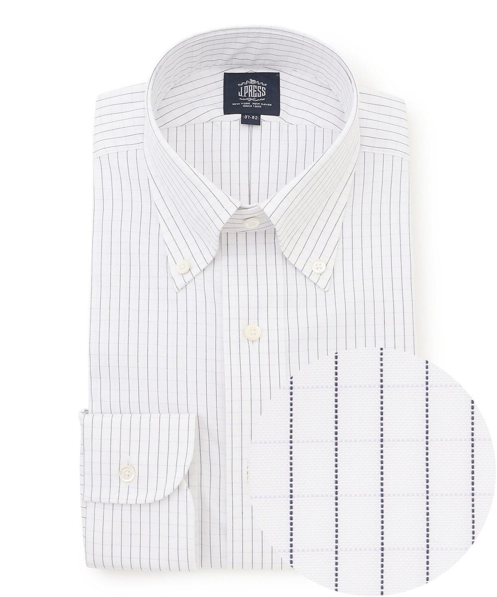J.PRESS MEN 【PREMIUM PLEATS / 形態安定】スーピマコットングラフチェック シャツ / B.D. 