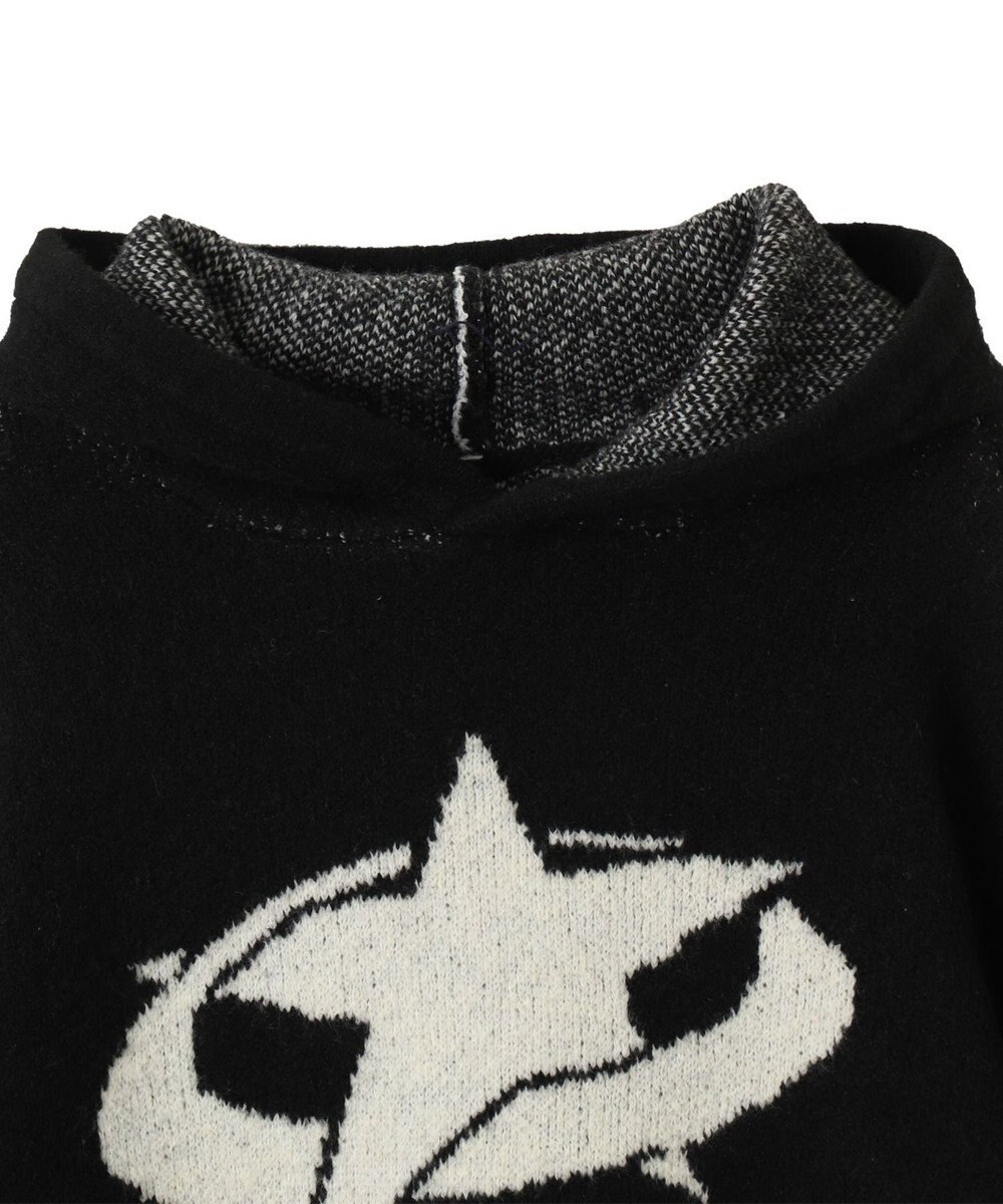 WEGO スタージャガードニットプルパーカー 