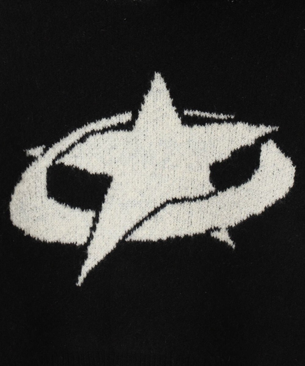 WEGO スタージャガードニットプルパーカー 