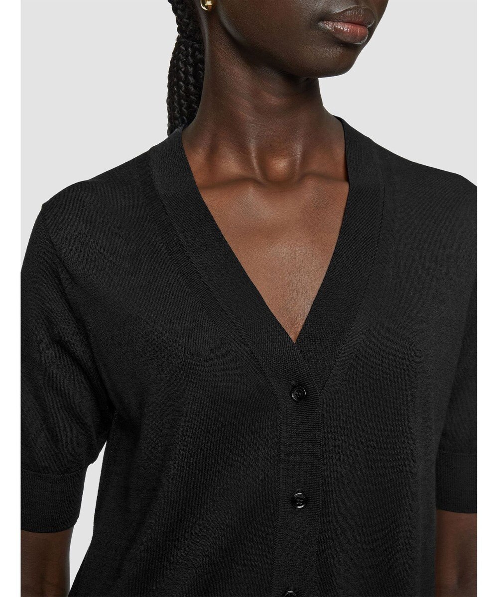 JOSEPH 【洗える】スーパーファインコットンシルク　ショートスリーブカーディガン 