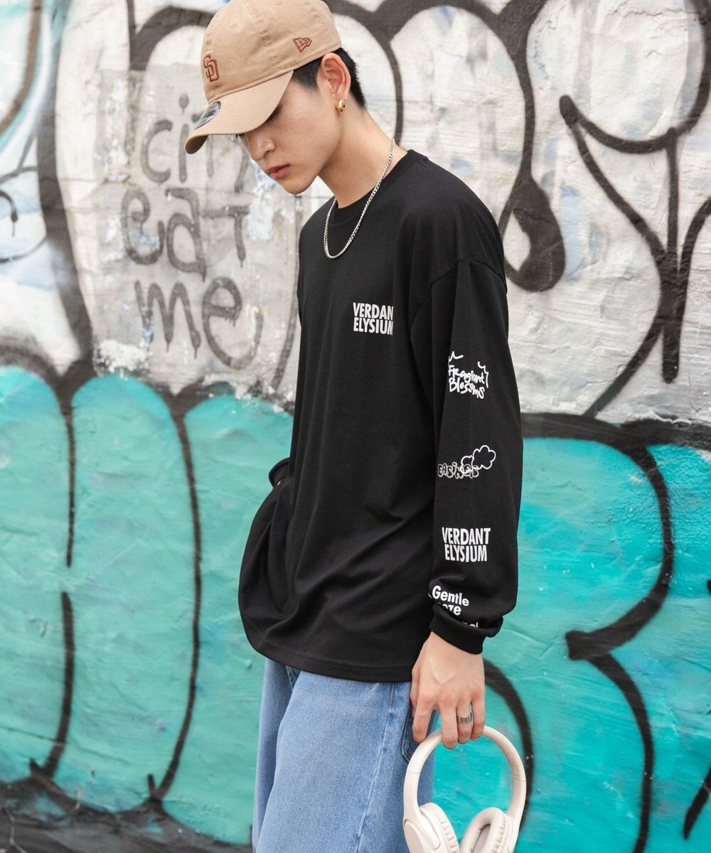 WEGO 【ユニセックス着用ITEM/2点SET】アクセ付きグラフィックアンサンブルT（LS） 