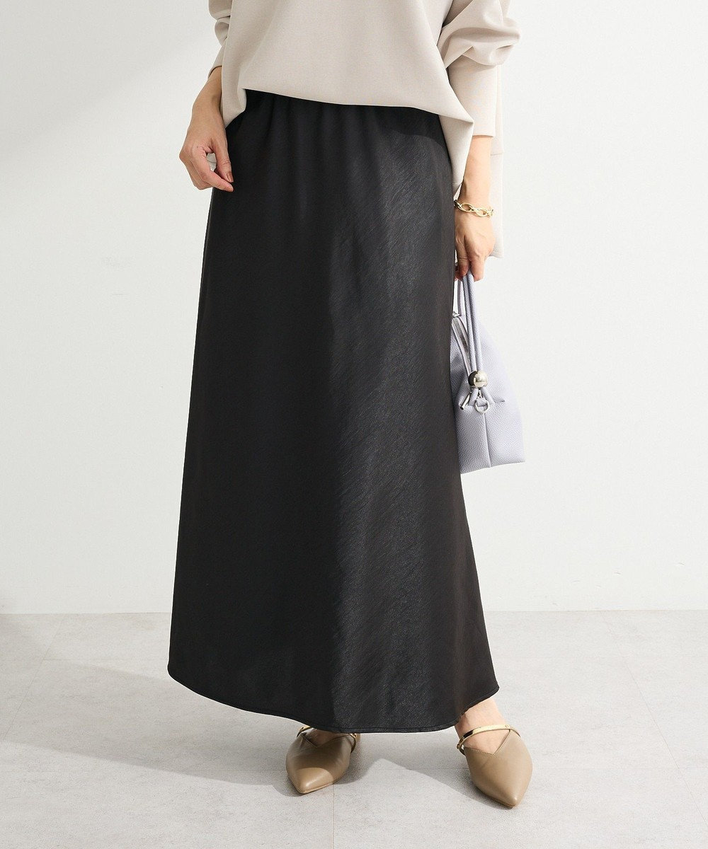 Green Parks 光沢サテンナロースカート 