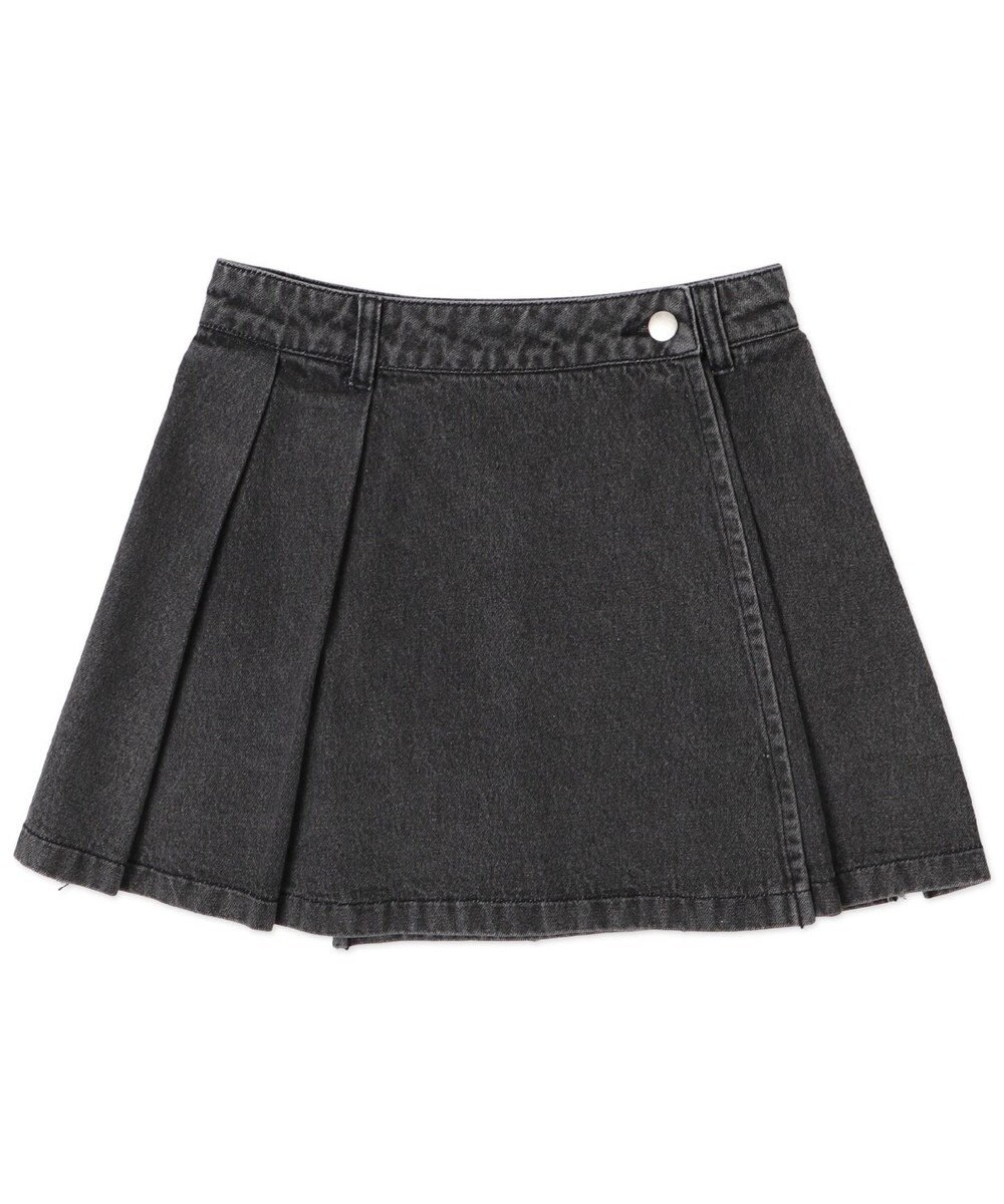 WEGO デニムラッププリーツスカート 