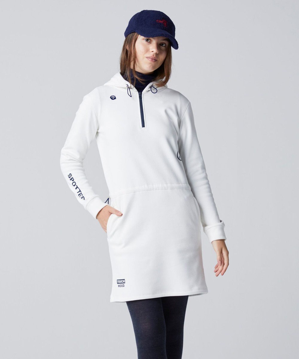 PW CIRCULUS 【WOMEN】ハーフジップ フーディ ワンピース 