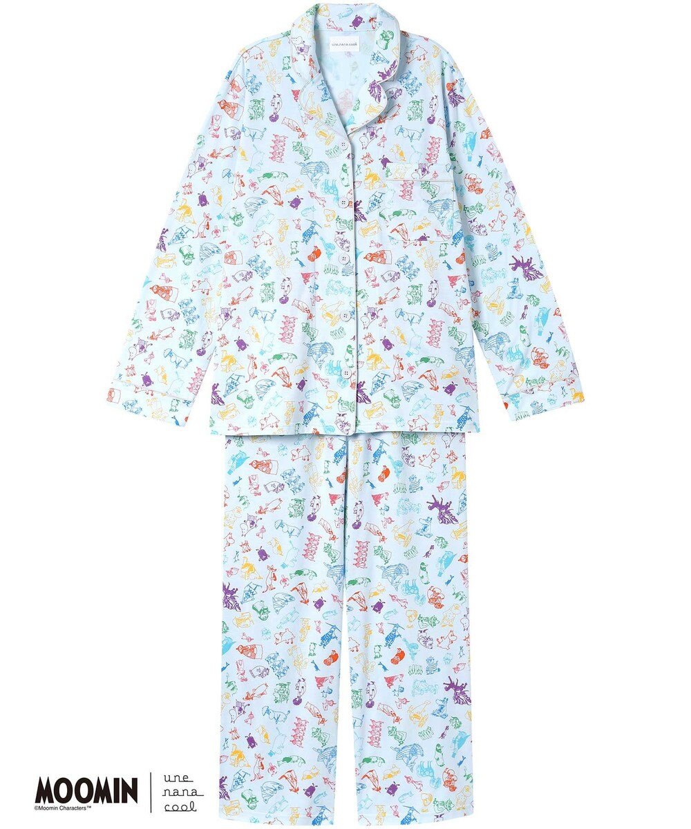 une nana cool 【ムーミン】【綿100%】 MOOMIN * une nana cool  開襟パジャマ 