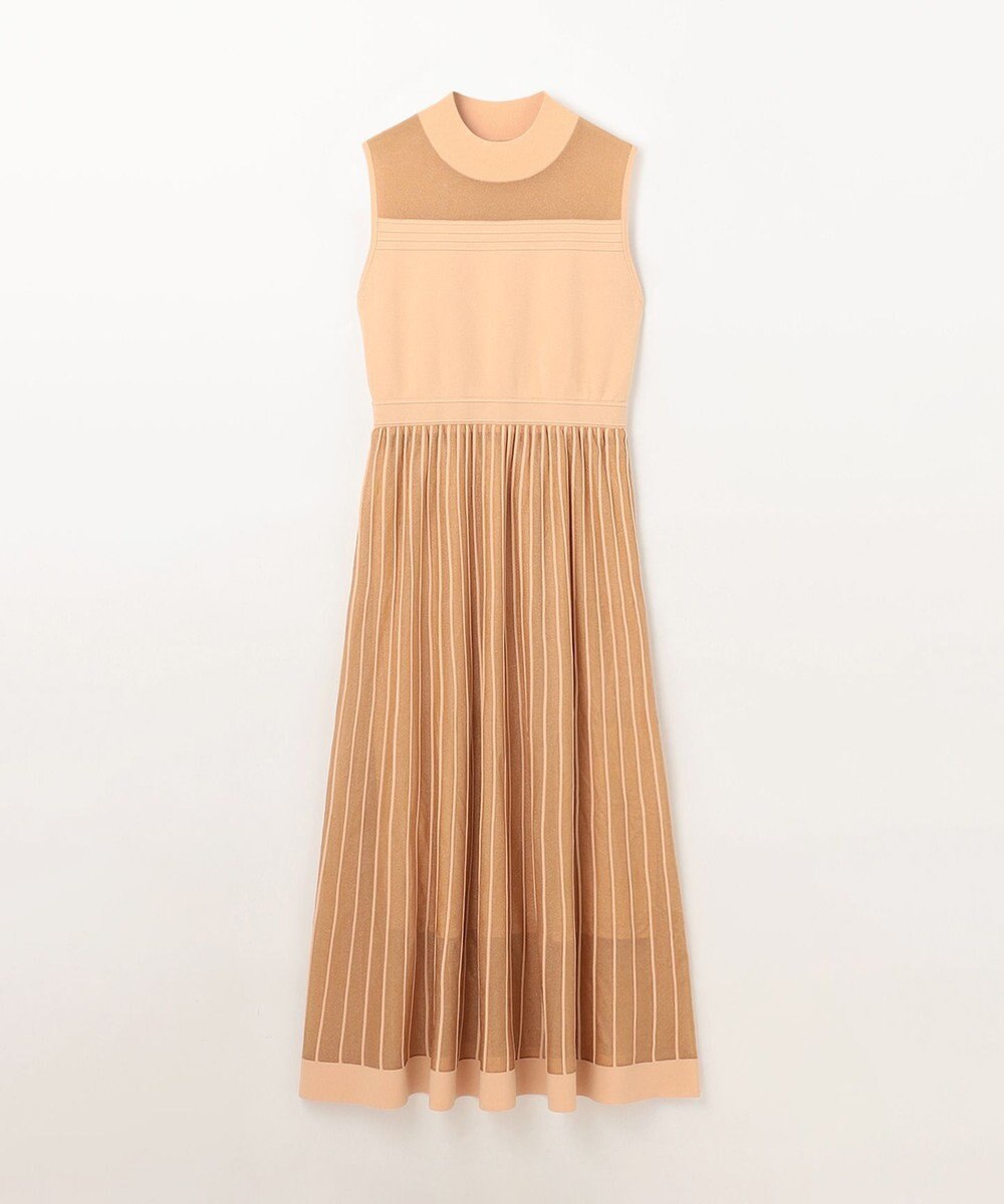 GRACE CONTINENTAL ラメシアープリーツニットワンピース 