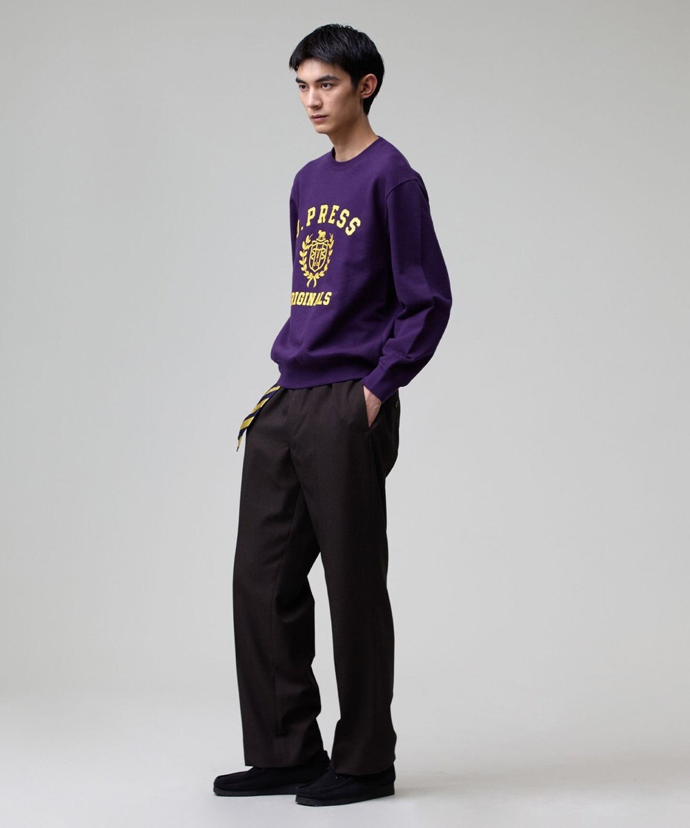 J.PRESS MEN 【J.PRESS ORIGINALS】【UNISEX】Supima Recycle Cotton CREST Logo Sweat 