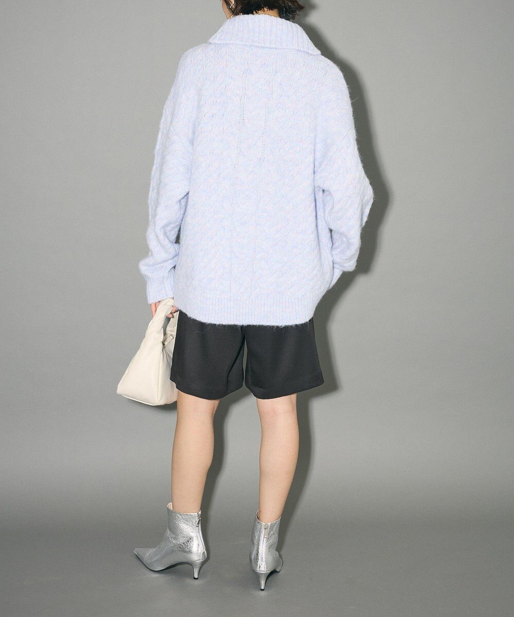 Green Parks ケーブル編みハイネックニット 