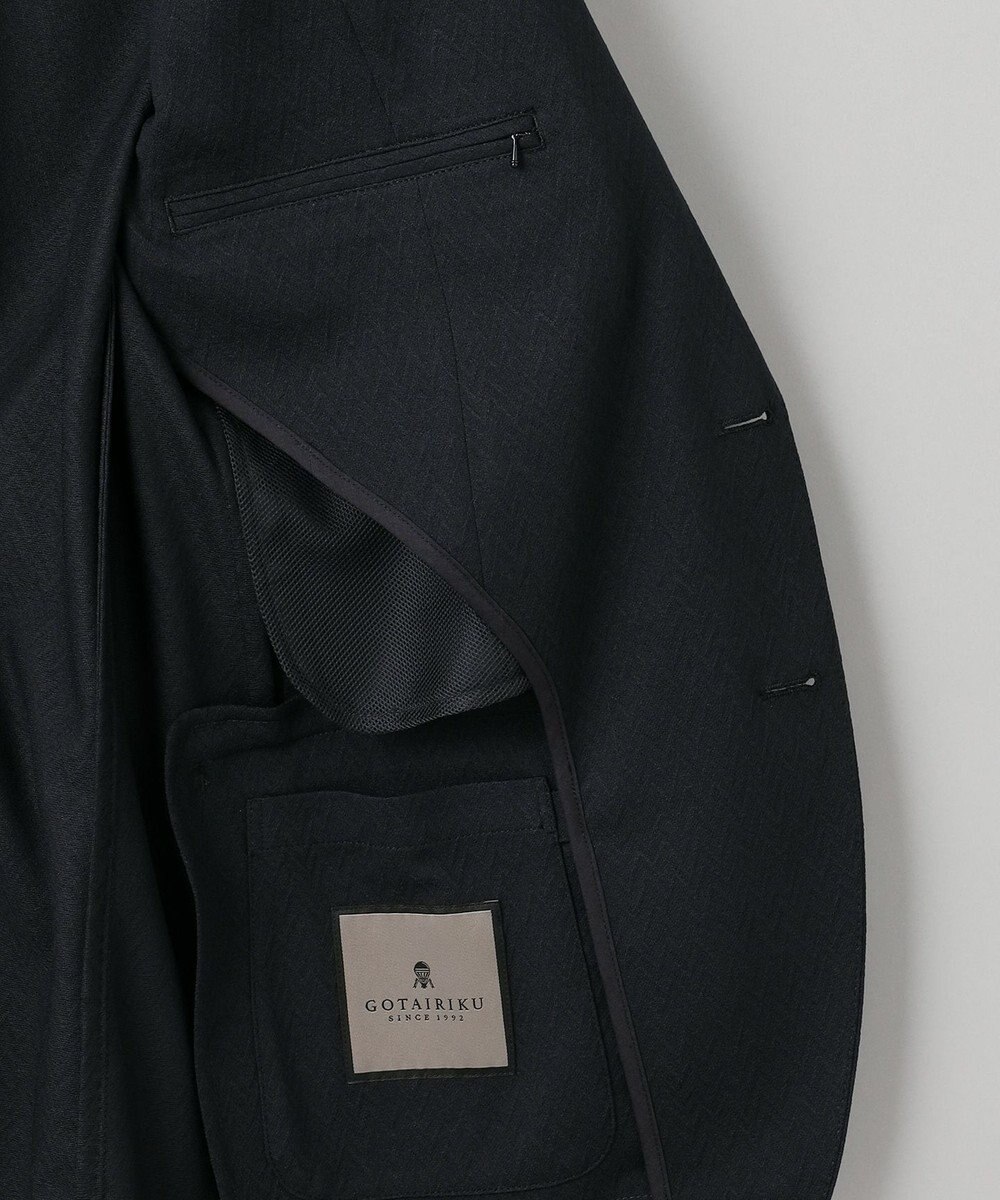 GOTAIRIKU 【通気性/ストレッチ/洗える】エアレースジャケット_ヘリンボーン柄 