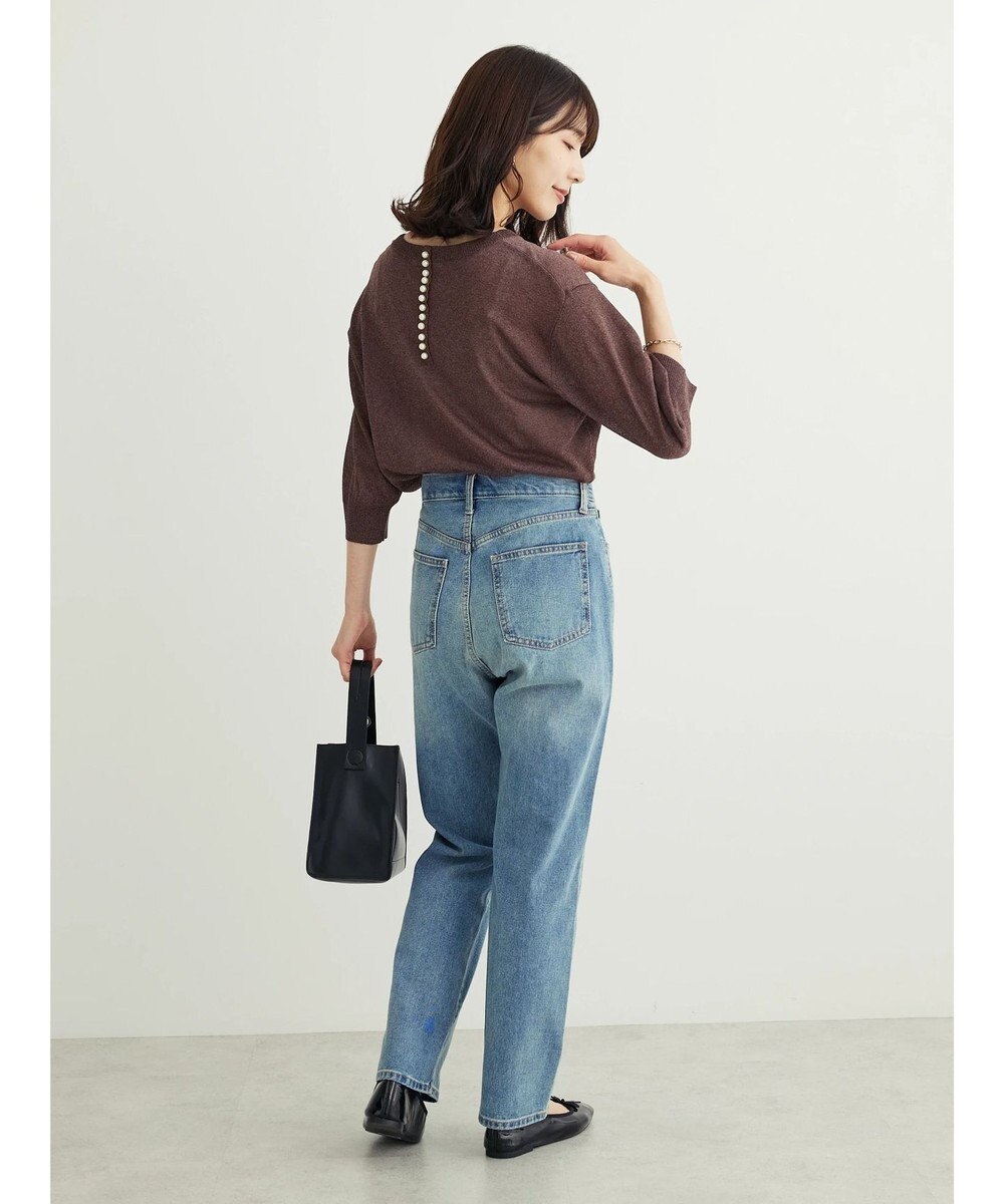 Green Parks ・ＥＬＥＮＣＡＲＥ　ＤＵＥバックパールシアー５分ニット 