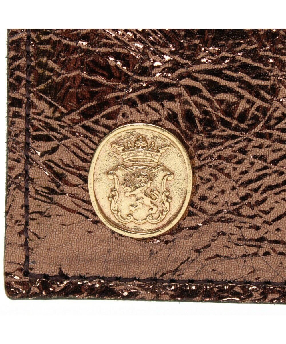 A.D.M.J. 【牛革】イタリアンレザークラックメタルロングウォレット 