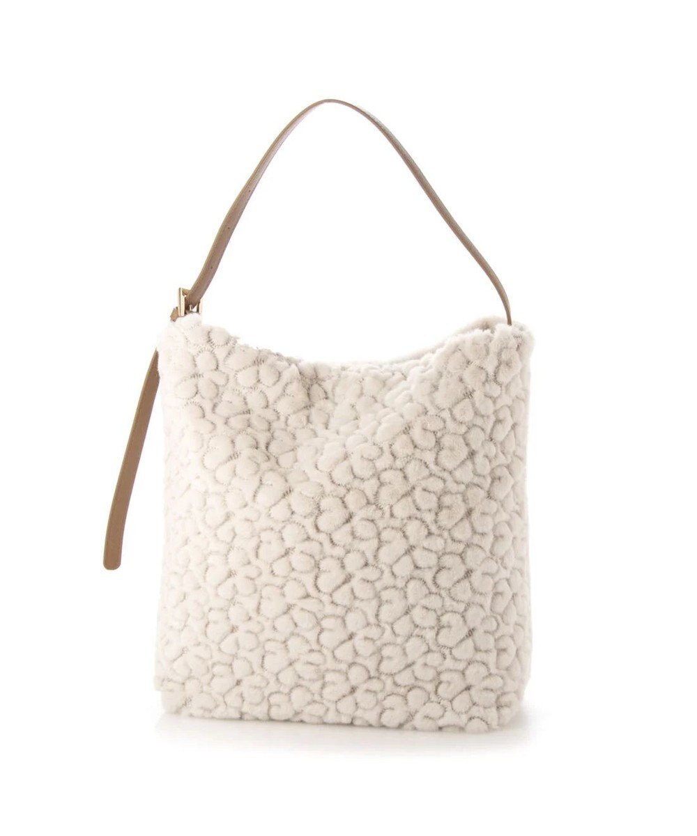 UNBILLION cachecache 花刺繍エコファーワンハンドルバッグ 