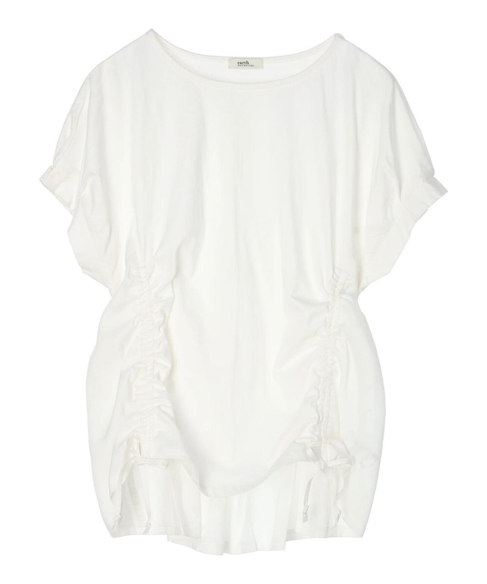 earth music&ecology ドロストギャザードッキングＴシャツ 