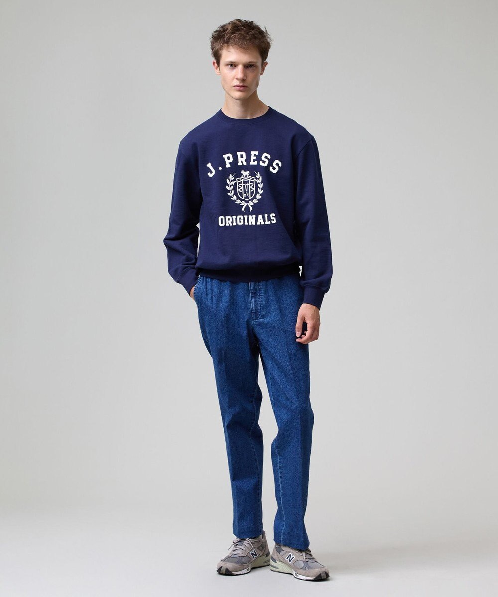 J.PRESS MEN 【J.PRESS ORIGINALS】【UNISEX】Supima Recycle Cotton CREST Logo Sweat 