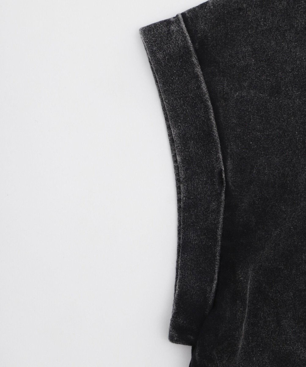 WEGO グラフィックノースリーブサイドドロストショートT 