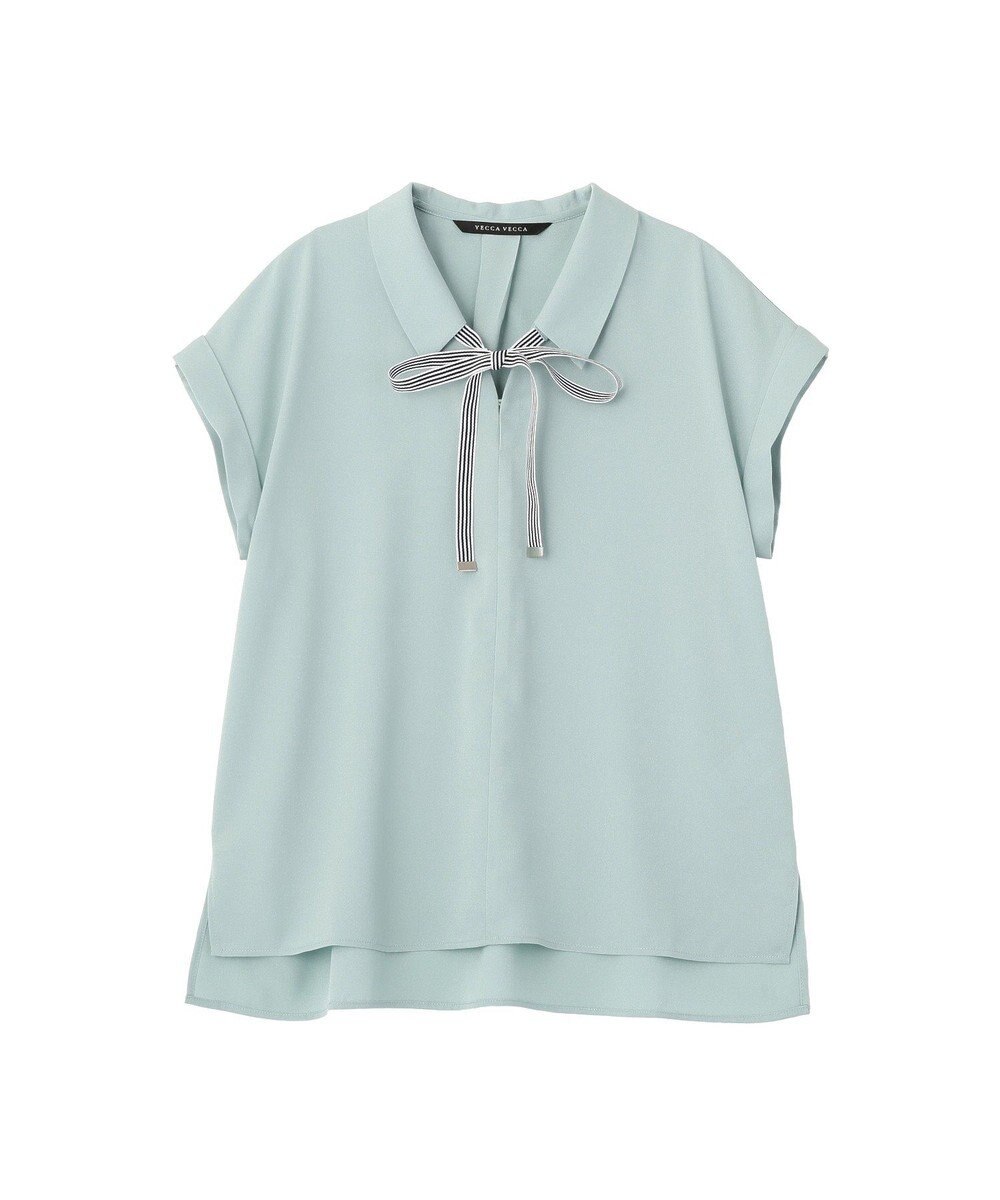 YECCA VECCA 2wayストライプリボンブラウス 