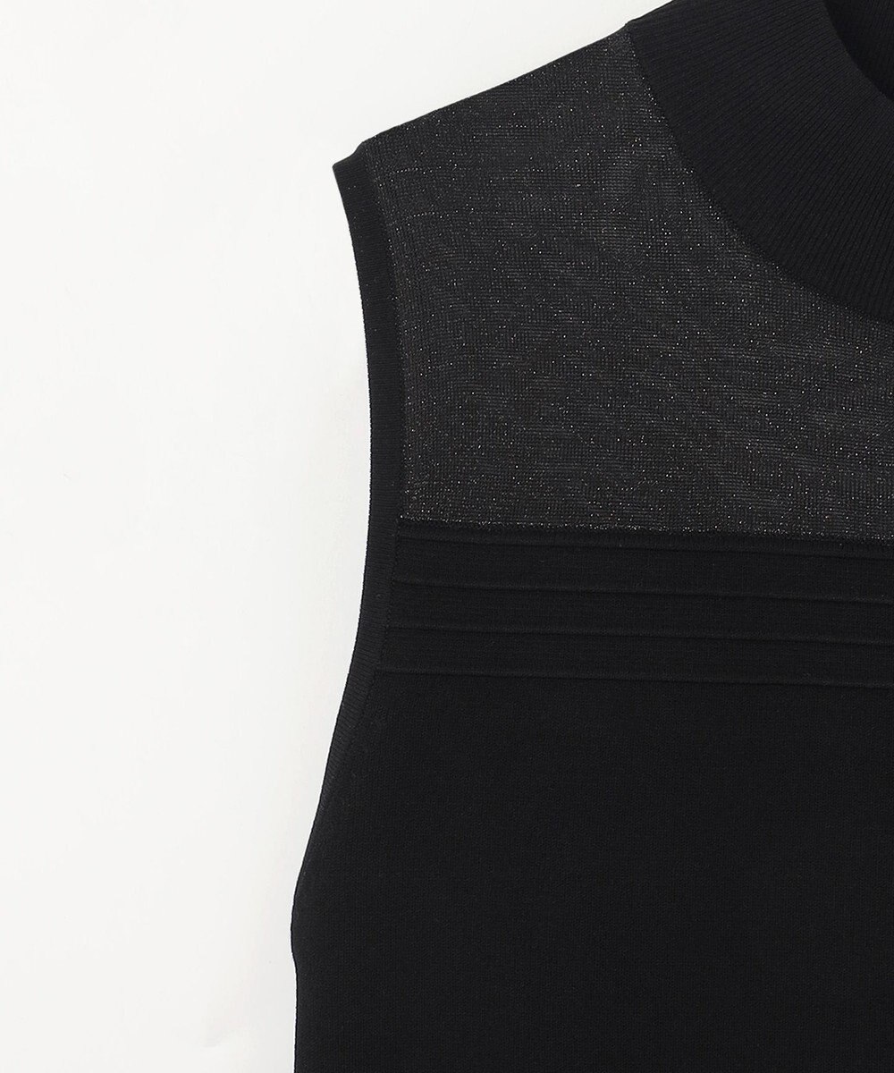 GRACE CONTINENTAL ラメシアープリーツニットワンピース 