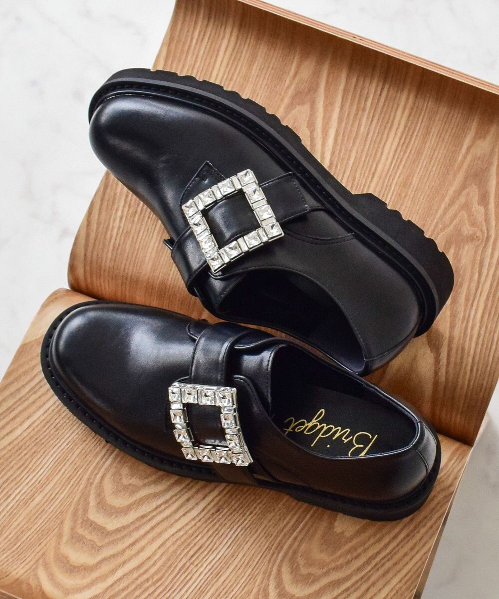 Bridget Birkin 【Bridget Birkin】スクエアサイドビジューローファー 