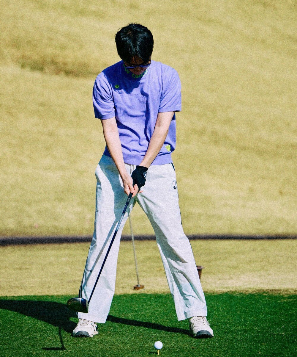 PW CIRCULUS 【撥水加工/ストレッチ】サイドストライプ ワイドパンツ ゴルフ 