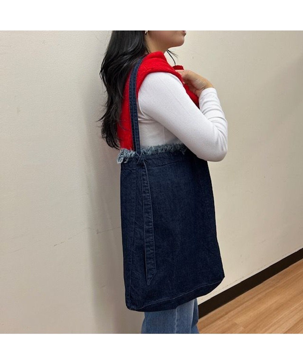 woadblue 【157】DENIM TIE TOTE デニムトートバッグ ダークブルー 