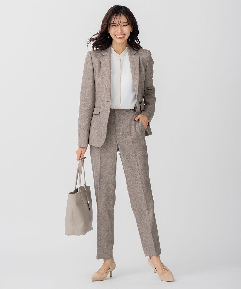 23区 【CLASSY.1月号掲載/洗える】ウールライクカルゼ テーラード ジャケット 