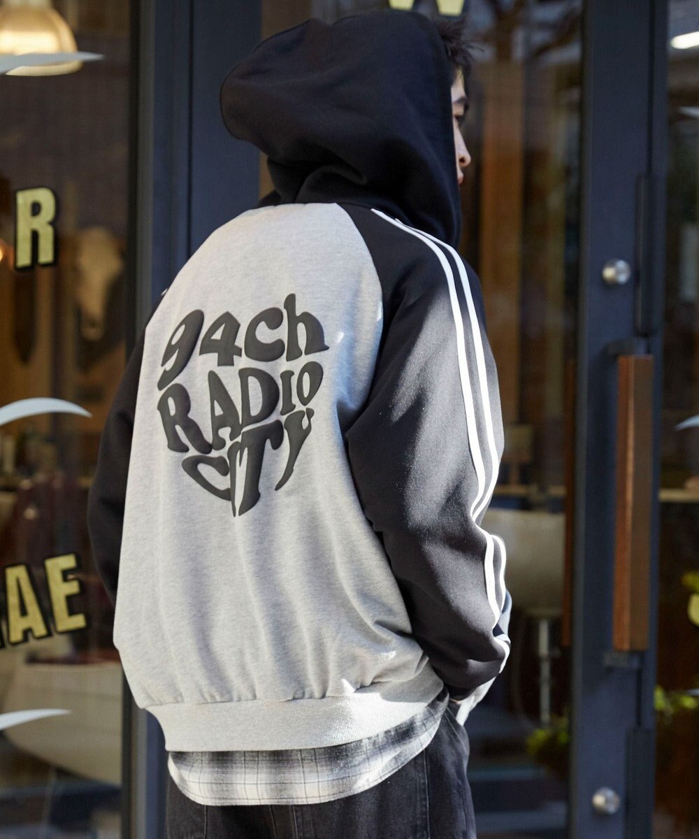 WEGO 【ユニセックス着用ITEM】ラグラングラフィックZIPパーカー 