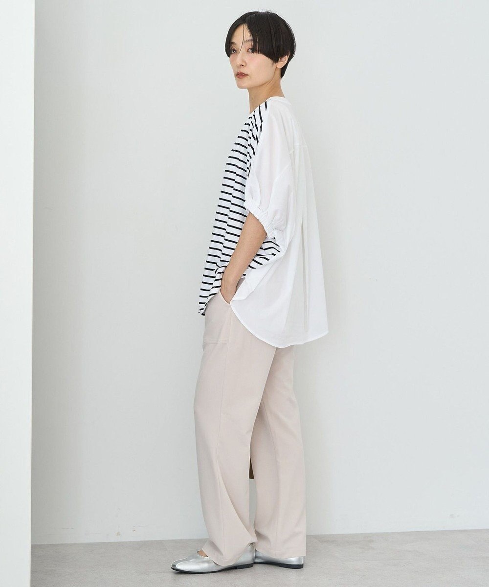 AMERICAN HOLIC 異素材ドッキングドルマンプルオーバー 