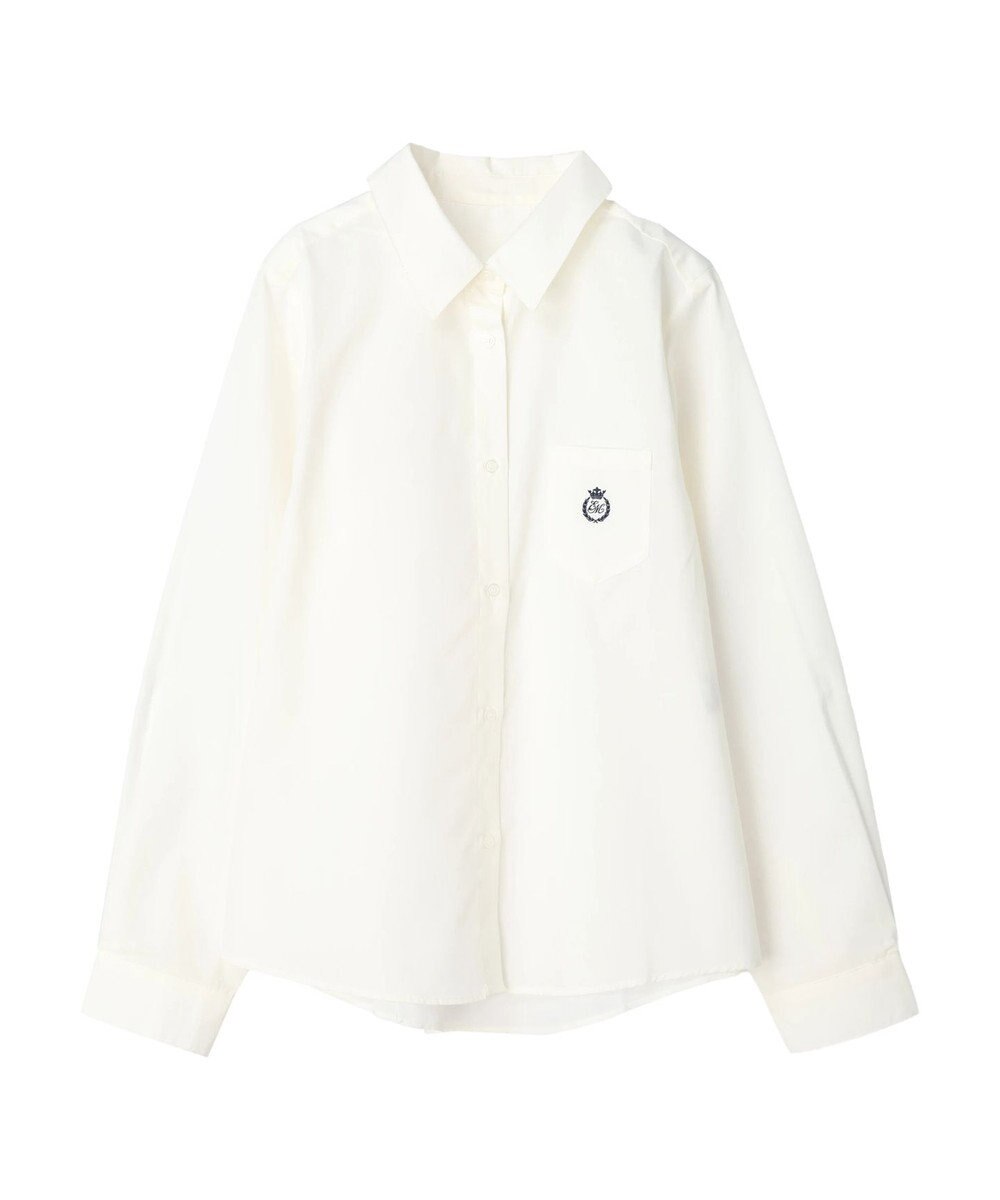 earth music&ecology ロゴ刺繍シャツ 